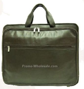 Medium Brown X-large Stone Wash Cowhide Computer Briefcase