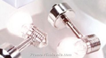 Metal (Chrome Plated) Light Bulb Cufflinks