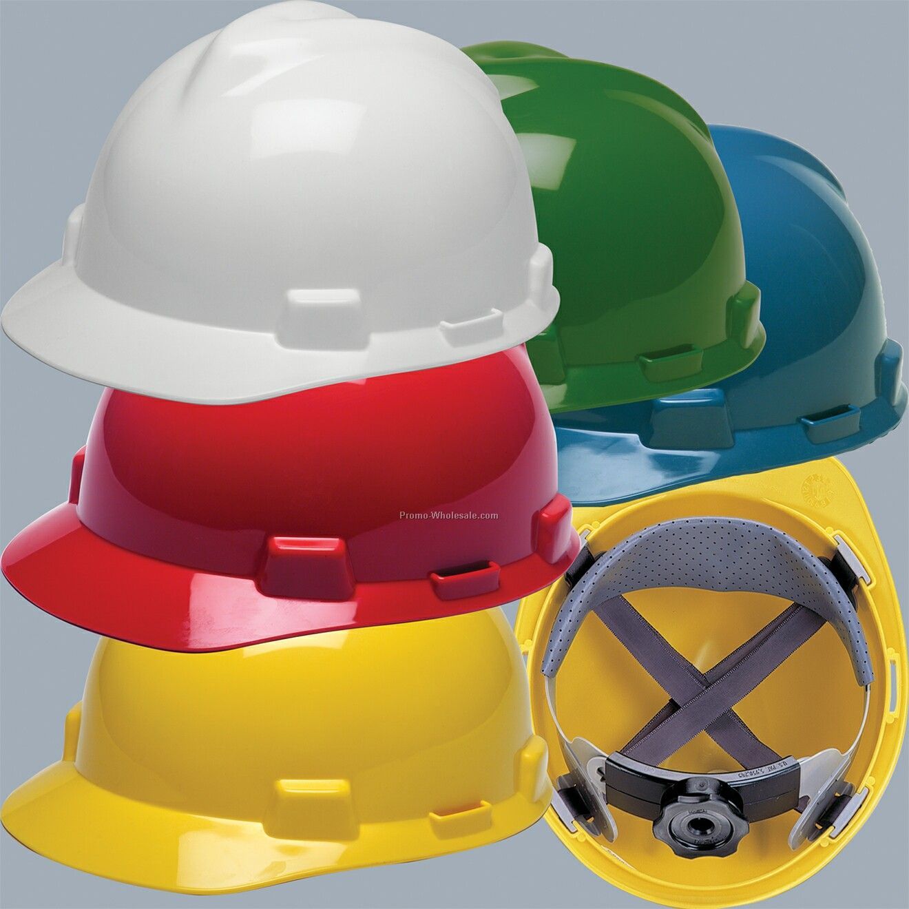 Msa V-gard (R) Hardhat With Fastrac Ratchet Suspension