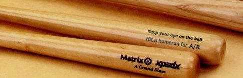 Natural Finish Imprinted Novelty Baseball Bats (10")