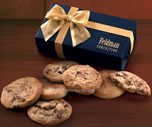 Navy Gift Box W/ Gourmet Cookies
