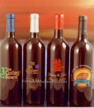 Nv Cabernet Sauvignon Vendange Bottle Of Wine (Deep Etched)