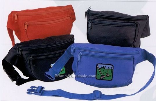 Nylon 3-pocket Fanny Pack (Screen Print)