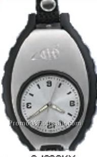 Pedre Silver Augusta Carabiner Watch With Black Trim