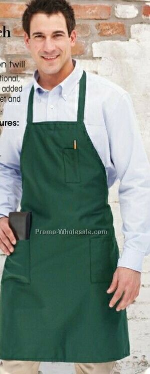 Pencil Patch Pocket Bib Apron (30"x34") /Printed