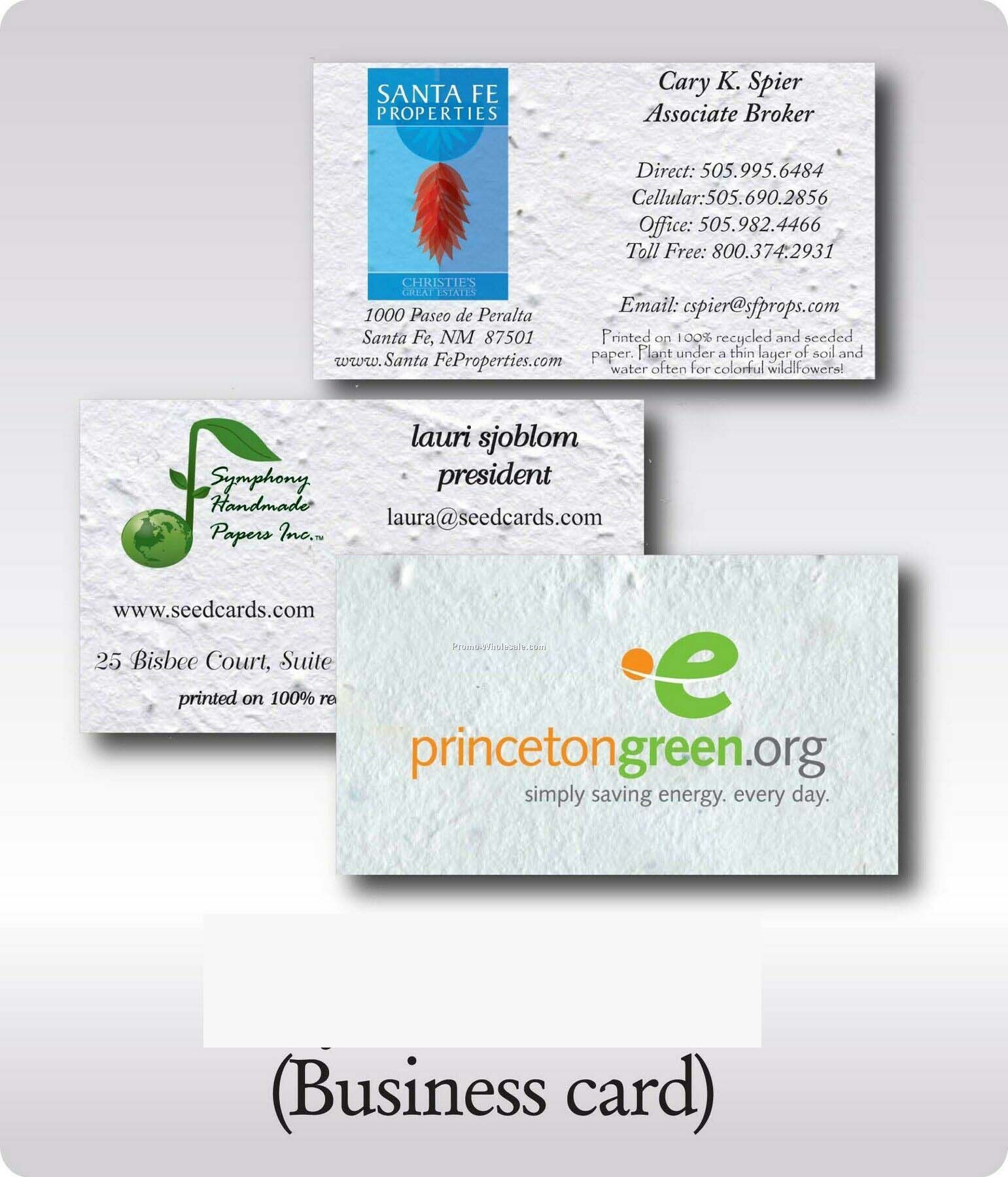 Plantable Business Card Embedded W/ Wildflower