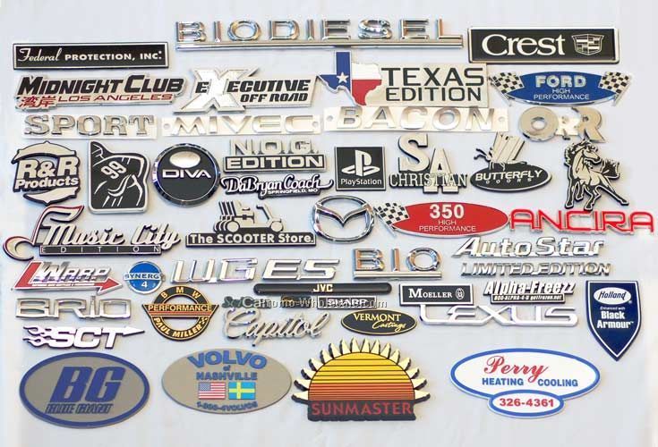 Plastic Automotive Name Plate (Copy Color Range)