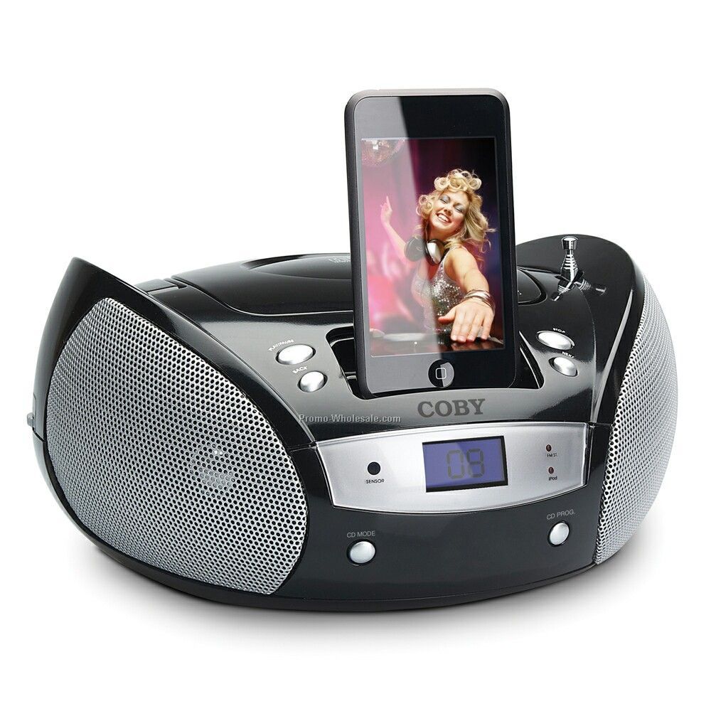 Portable CD Player With AM/FM Radio & I-pod Docking