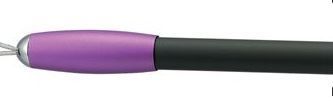 Purple Matte Colored Magnetic Cap-off Mini Ballpoint Pen W/ Wired Necklace