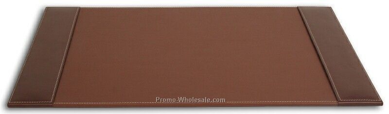 Rustic Leather Side Rail Desk Pad - Brown 25-1/2"x17-1/4"