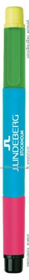 Scoop Colormix Rollerball Pen & Highlighter W/ Bright Blue Barrel - Sale
