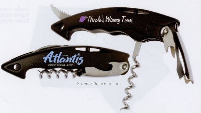 Shark Wine Opener W/ Corkscrew & Foil Trimmer - Factory Direct (8-10 Weeks)