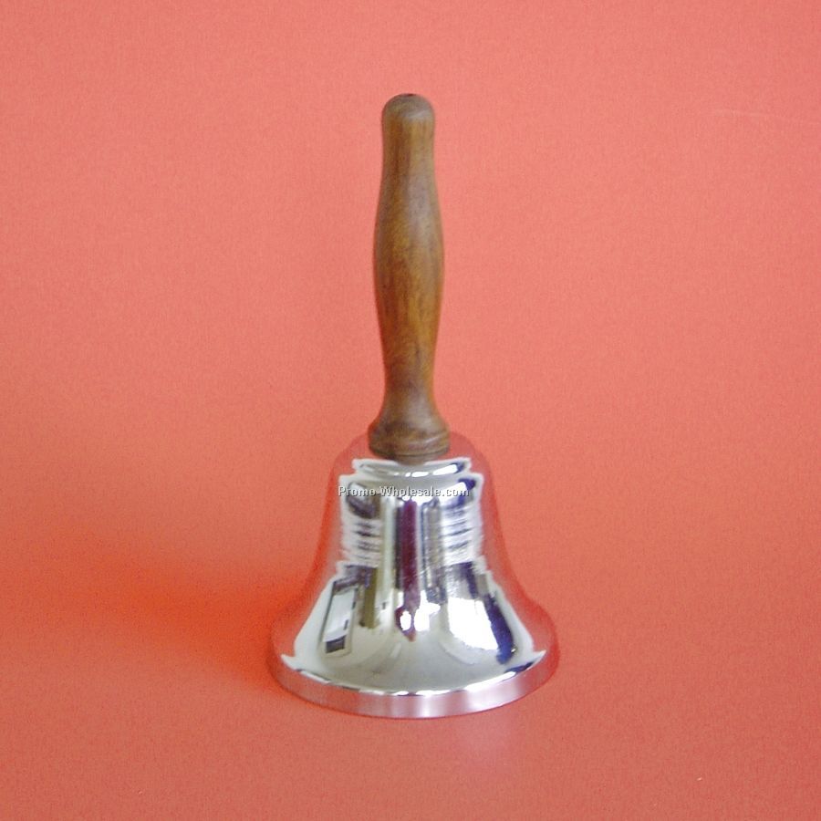 Silver Metal School Bell (1 Side 1 Color Imprint)