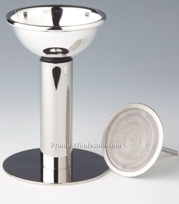 Silver Plated Grand Cru Wine Funnel With Stand