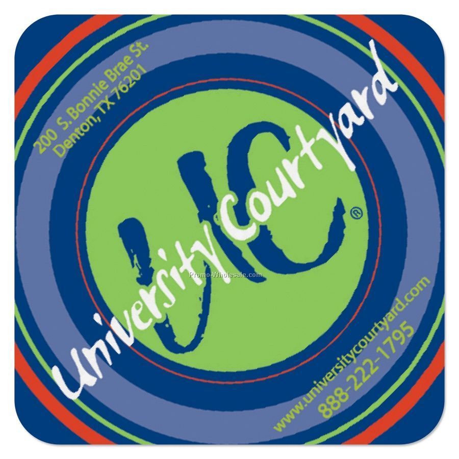 Softtouch Coasters - Round Or Square With 1/8" Heavy Duty Base (3-3/5")