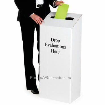 Standing Ballot Box - Pre Printed "drop Evaluations Here"