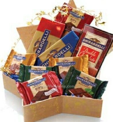 Stellar Ghirardelli Chocolates In Gold Star Box