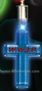 Stock Light-up Pendant - Cross (Blue)