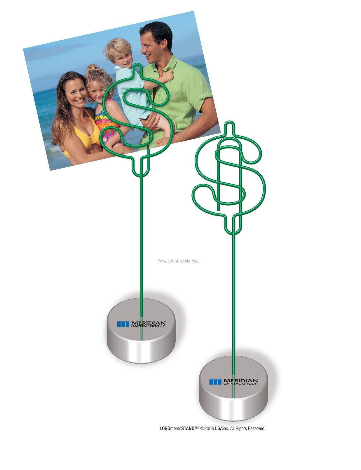 Stock Logo Memo Stands (Green Dollar Sign)