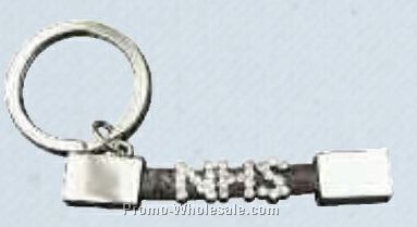 Stock Mardi Gras Charm Key Tag W/Split Ring