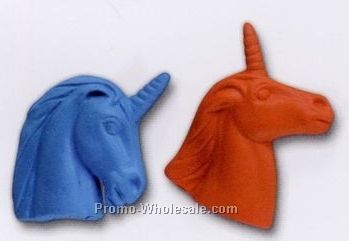 Stock Shape Pencil Top Eraser - Unicorn Heads