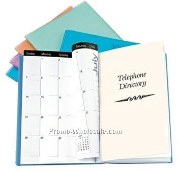 Techno Color Monthly Pocket Planner W/ Telephone Directory