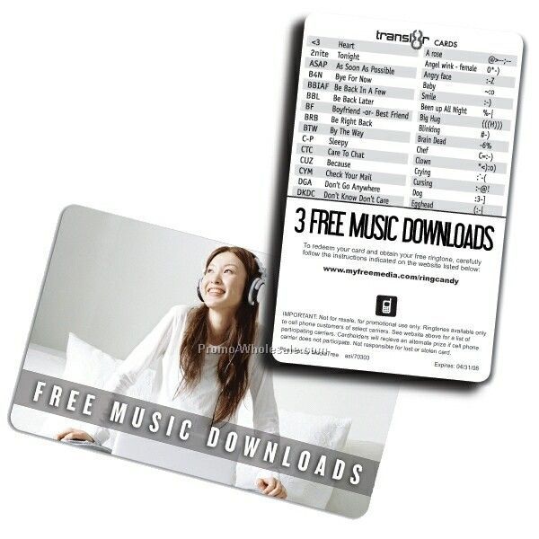 Transl8r Music Combo Card With 3 Free Music Downloads