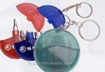 Translucent 5 Function Tool Kit With Key Chain