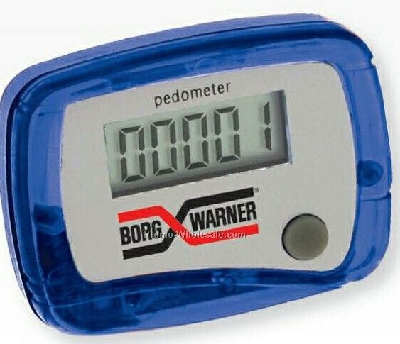 Translucent Mini Pedometer W/ Belt Clip (Pad Print)