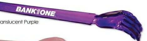 Translucent Purple Plastic Back Scratcher W/ Shoe Horn & Hanging Chain