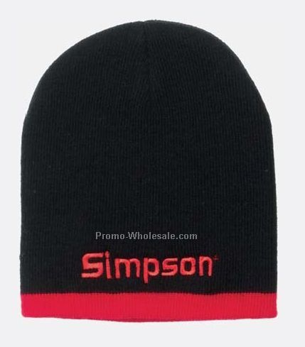 Two Color Beanie Hat (Blank)