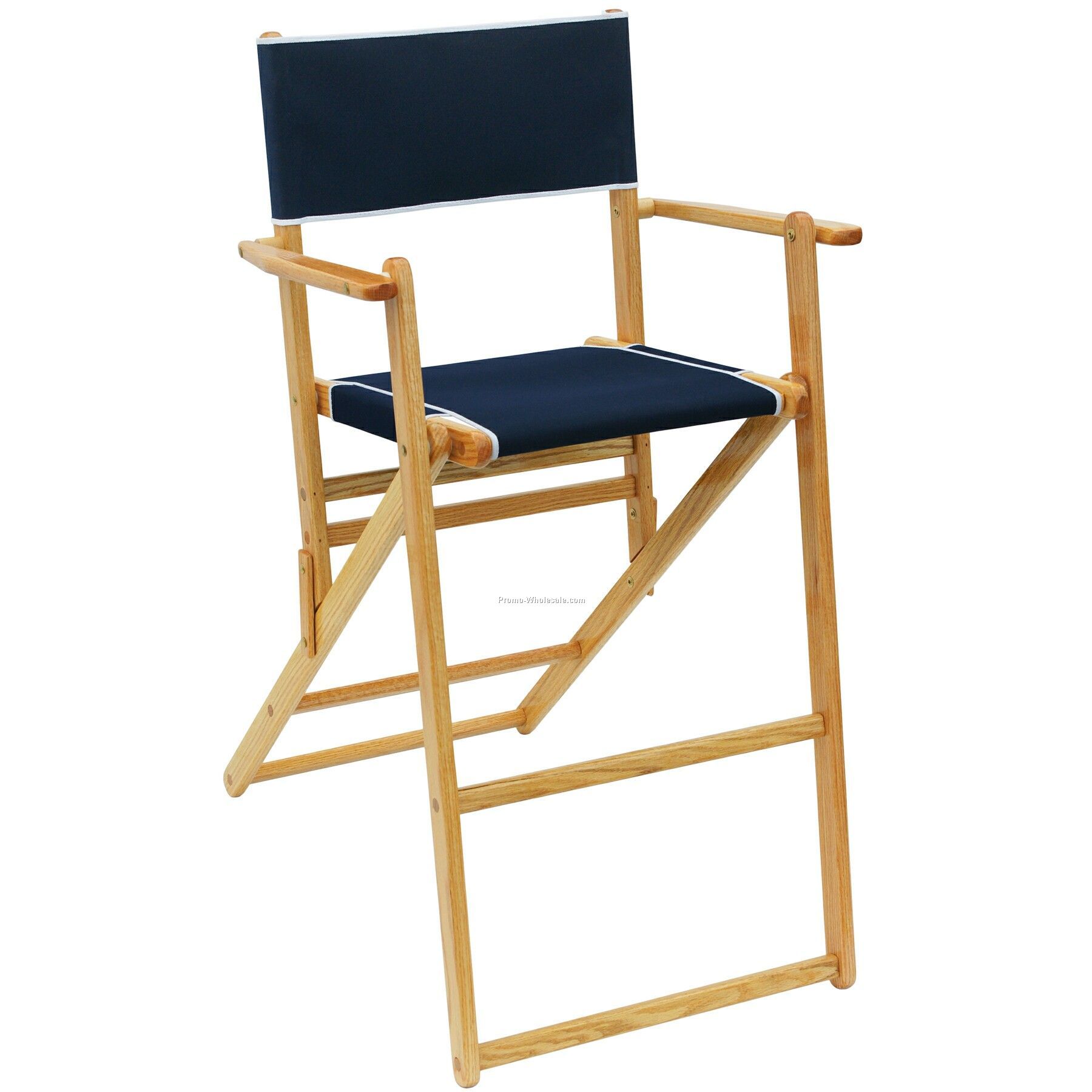Us Made Deluxe Solid Oak Hardwood Frame Folding Tall Deck Chair 20090656034 