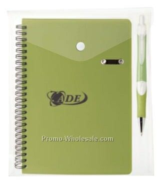 Vibe Pen Combo In Envelope W/ Double Spiral Bound Notebook