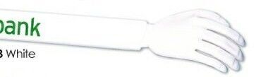 White Plastic Back Scratcher W/ Shoe Horn & Hanging Chain