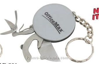 1-1/2"x1/4" Stainless Steel Multi-tool Disk With Keychain