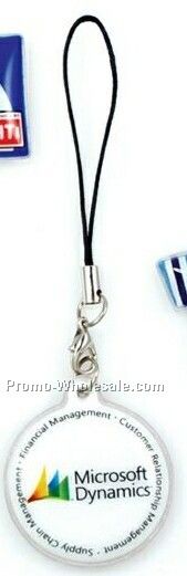 1-1/4"x1-1/4" Offset Printed Micro Fiber Phone Charm