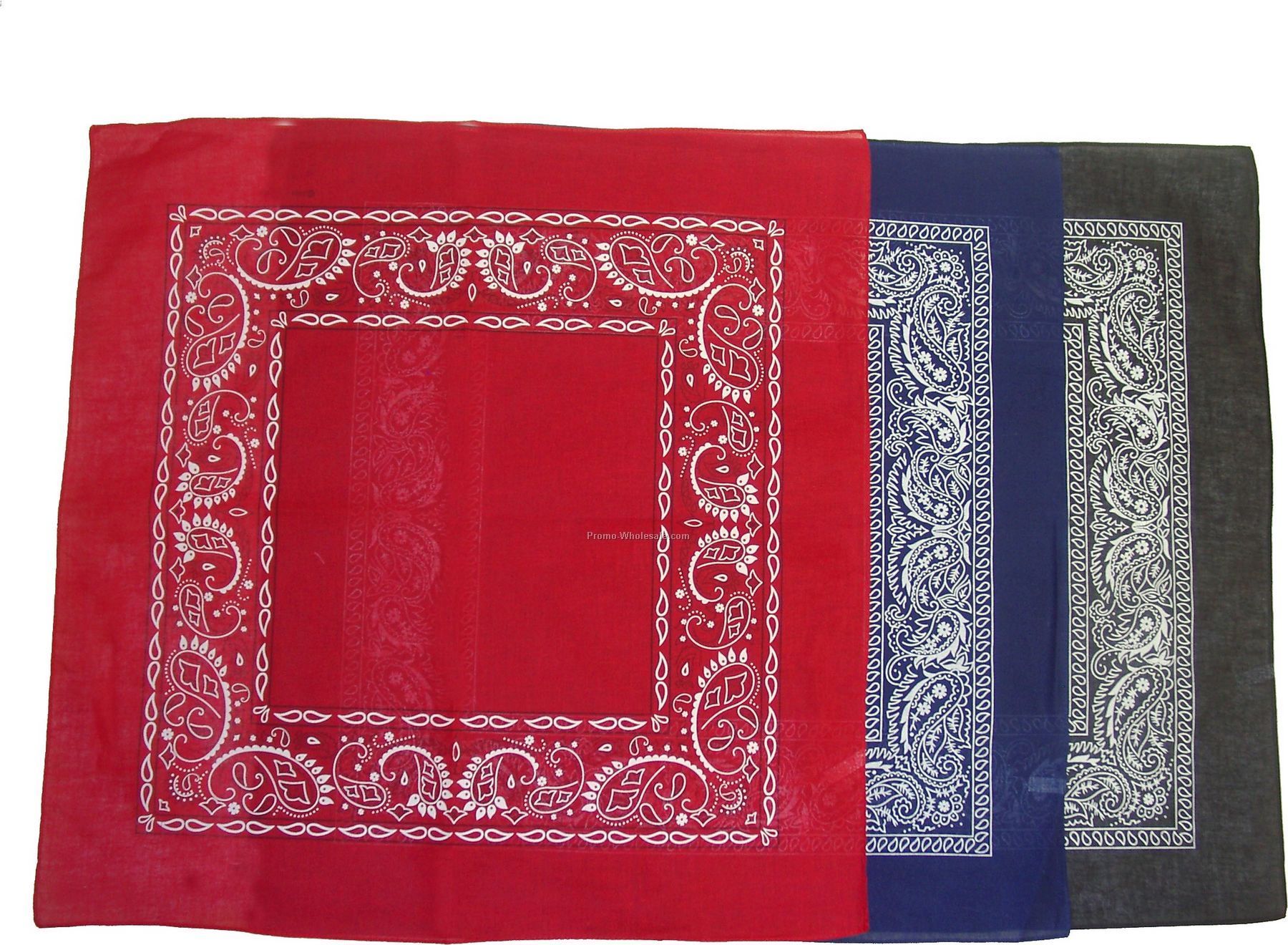 100% Cotton Open Center Paisley Bandanna