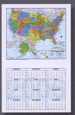 11"x17" Small Usa Map Calendars