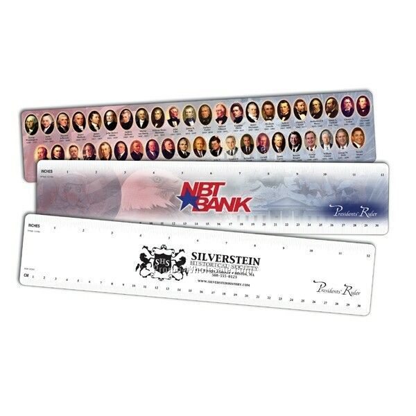 12-1/4"x2" Custom Standard Presidents Ruler (4cp Front & Back)