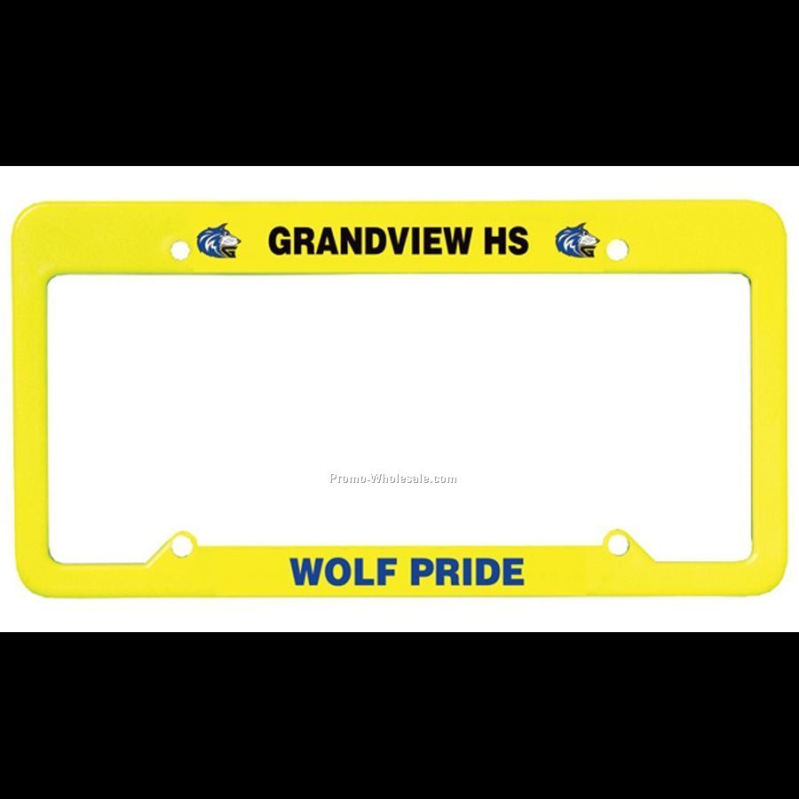 12-1/4"x6-3/8" License Plate Frame (4 Hole With Straight Top)