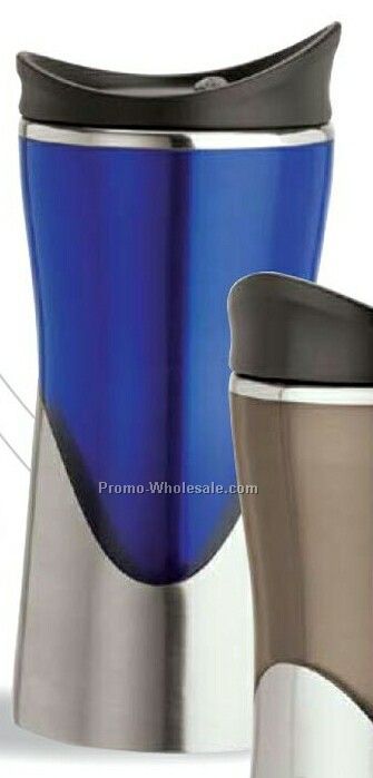 14 Oz. Blue Aelius II Acrylic/ Stainless Steel Tumbler (Print)