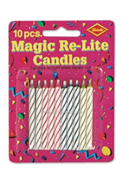 2-1/2" Celebration Magic Re Lite Stripe Candles