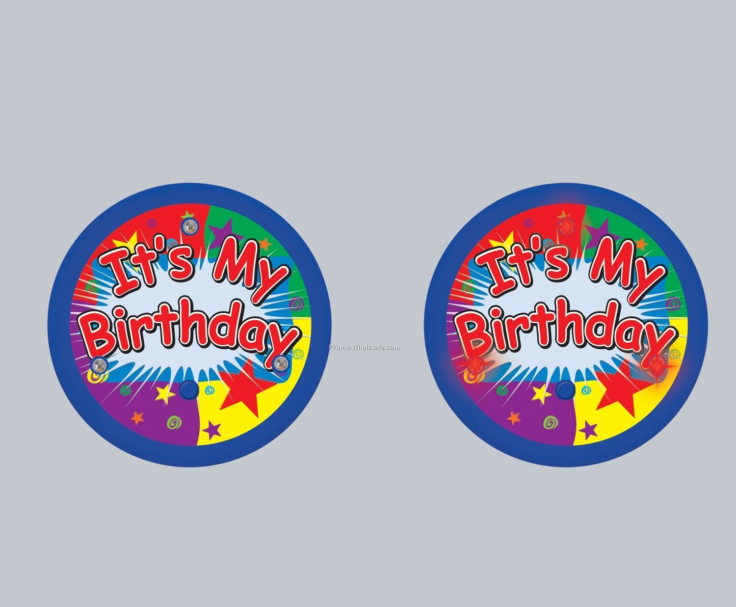 2-1/4" Flashing "it`s My Birthday" Button