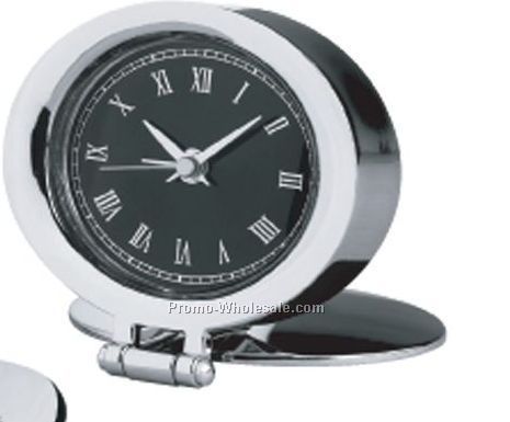 2-1/4"x2-3/4"x3/4" Chrome Executive Travel Alarm Clock