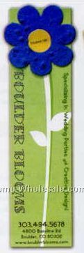 2-1/4"x7-3/4" Die Cut Lil' Bloomer Bookmarks W/ Flower