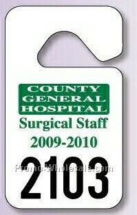 2-3/4"x4-3/4" Standard Hang Tag Parking Permit (.015" Polyethylene)