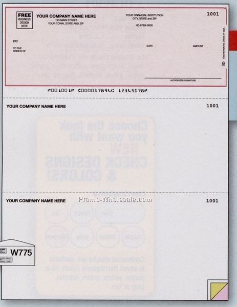 2 Part Laser Multipurpose Check (Myob Compatible)