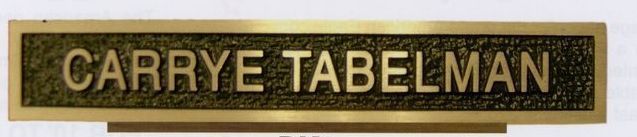 2"x12" Cast Aluminum Desk Nameplates W/ Holly Bronze Finish