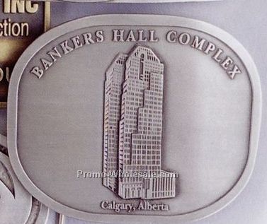 2"x3" Custom Solid Pewter Belt Buckle