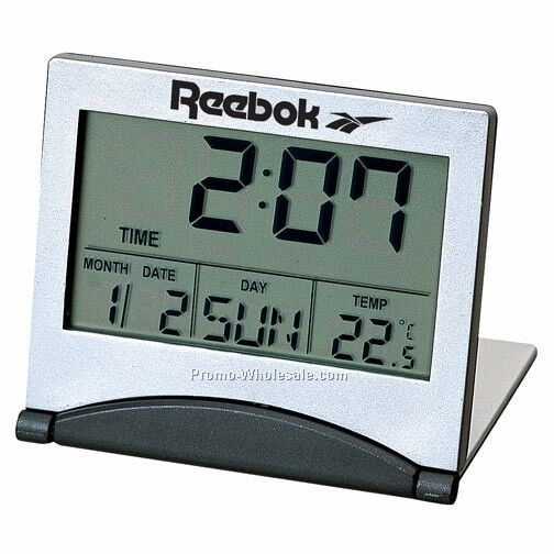 3 1/2" X 3" X 1/4" Compact Folding Multi-function Alarm Clock